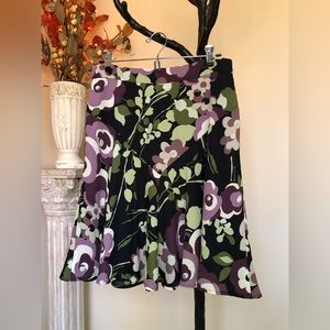 Ann Taylor LOFT skirt 6P gorgeous colors floral